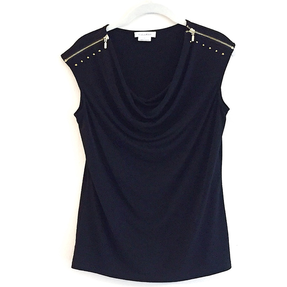 Calvin Klein Black Sleeveless Blouse